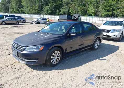 2014 Volkswagen Passat 1.8T Wolfsburg Edition из США, поврежденный, VIN 1VWAT7A37EC063824